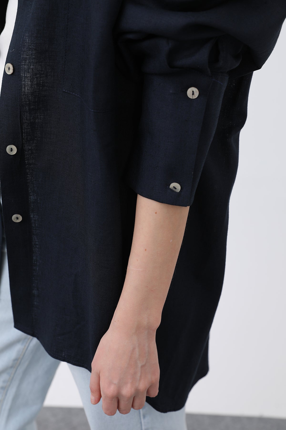 Women's Basic Linen Shirt - 32328GML