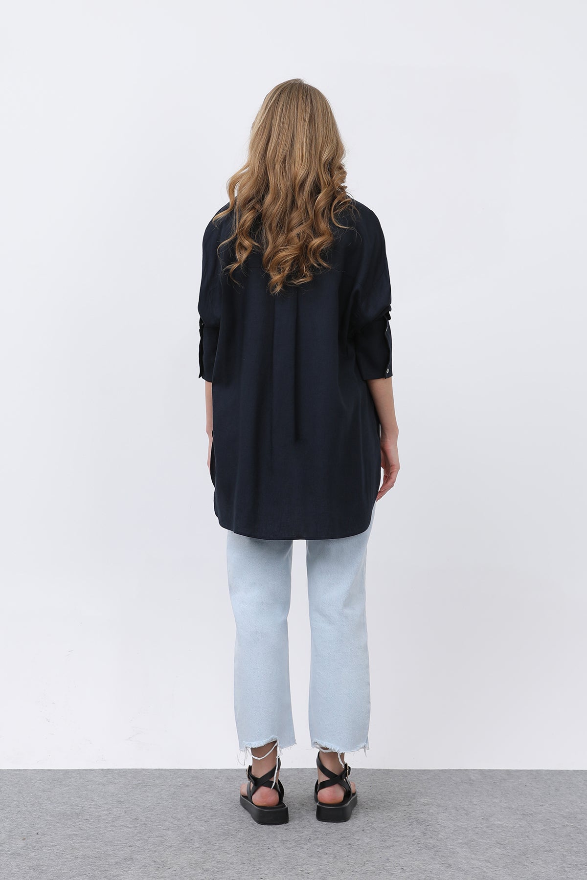 Women's Basic Linen Shirt - 32328GML