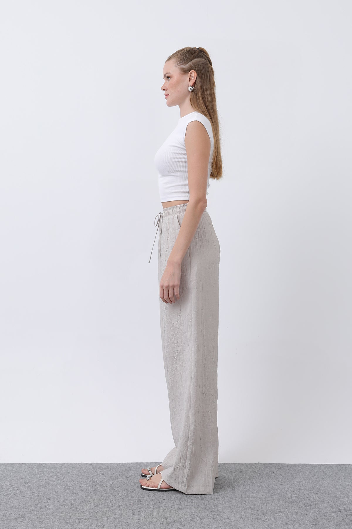 Kadın Belden Bağlamalı Pantolon - 32334PNT