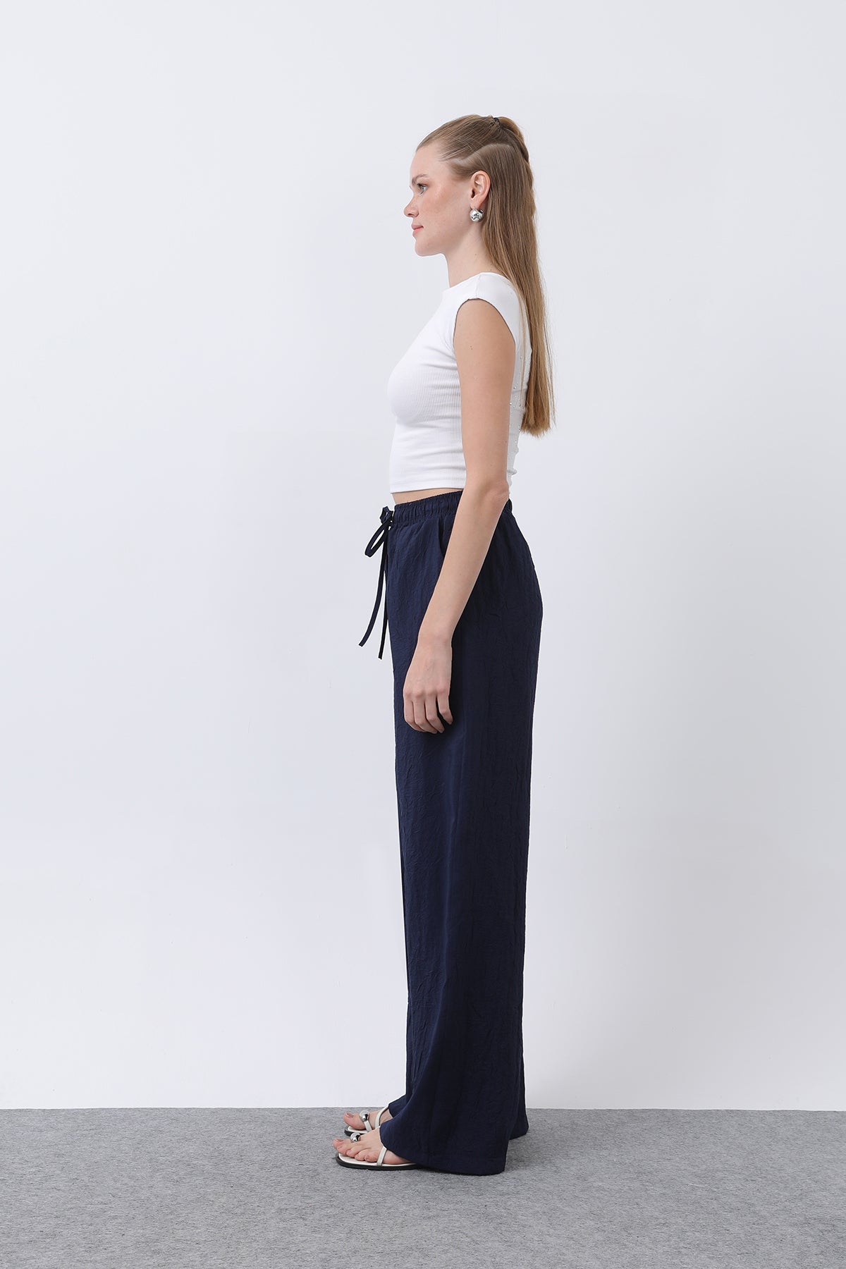 Kadın Belden Bağlamalı Pantolon - 32334PNT