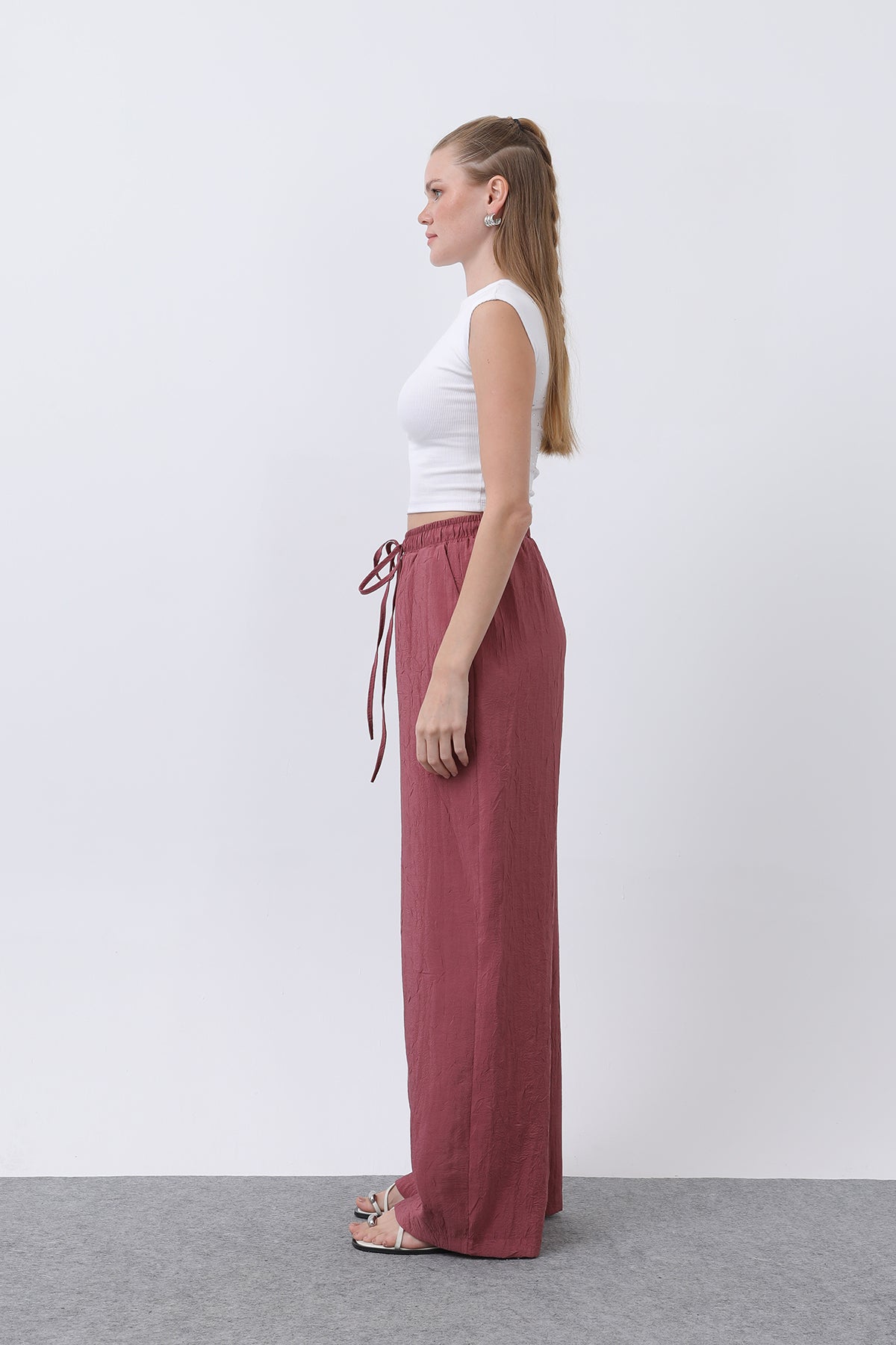 Kadın Belden Bağlamalı Pantolon - 32334PNT