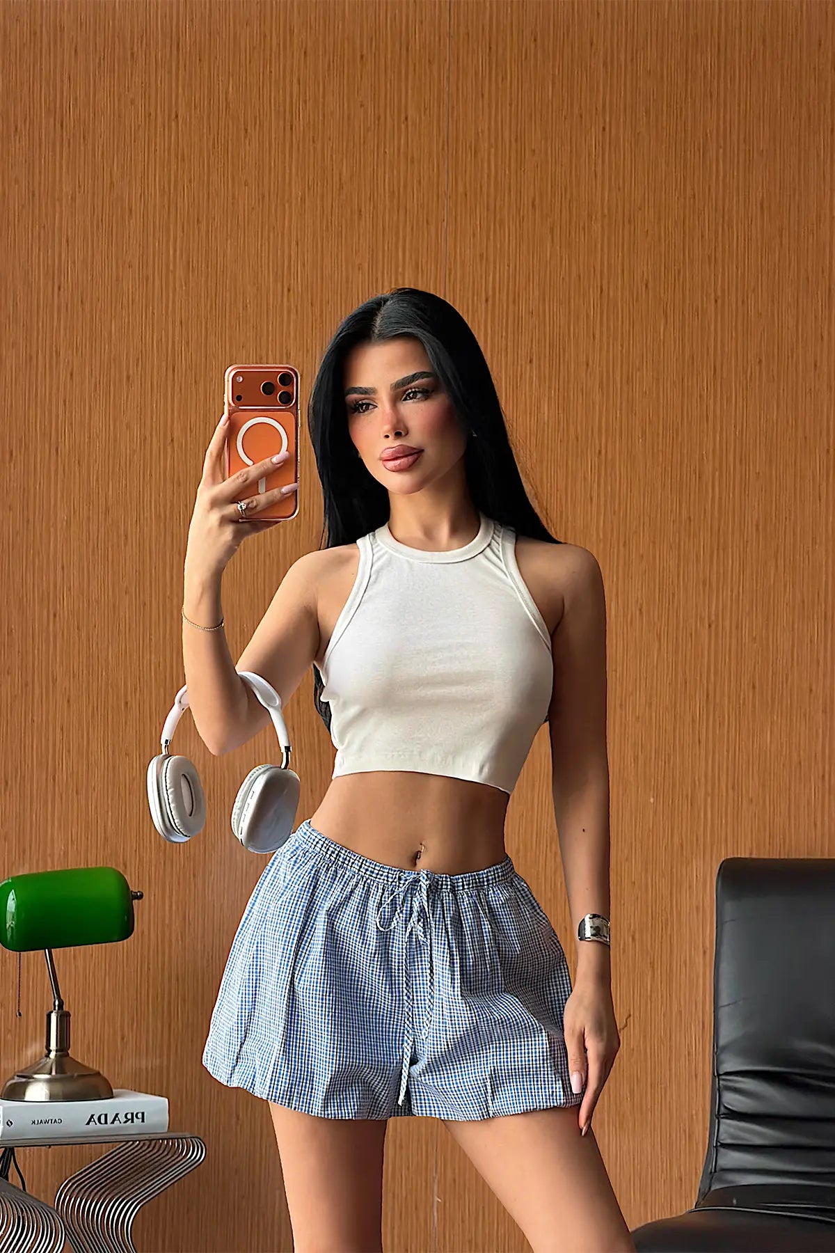 Beyaz Askılı Crop Top