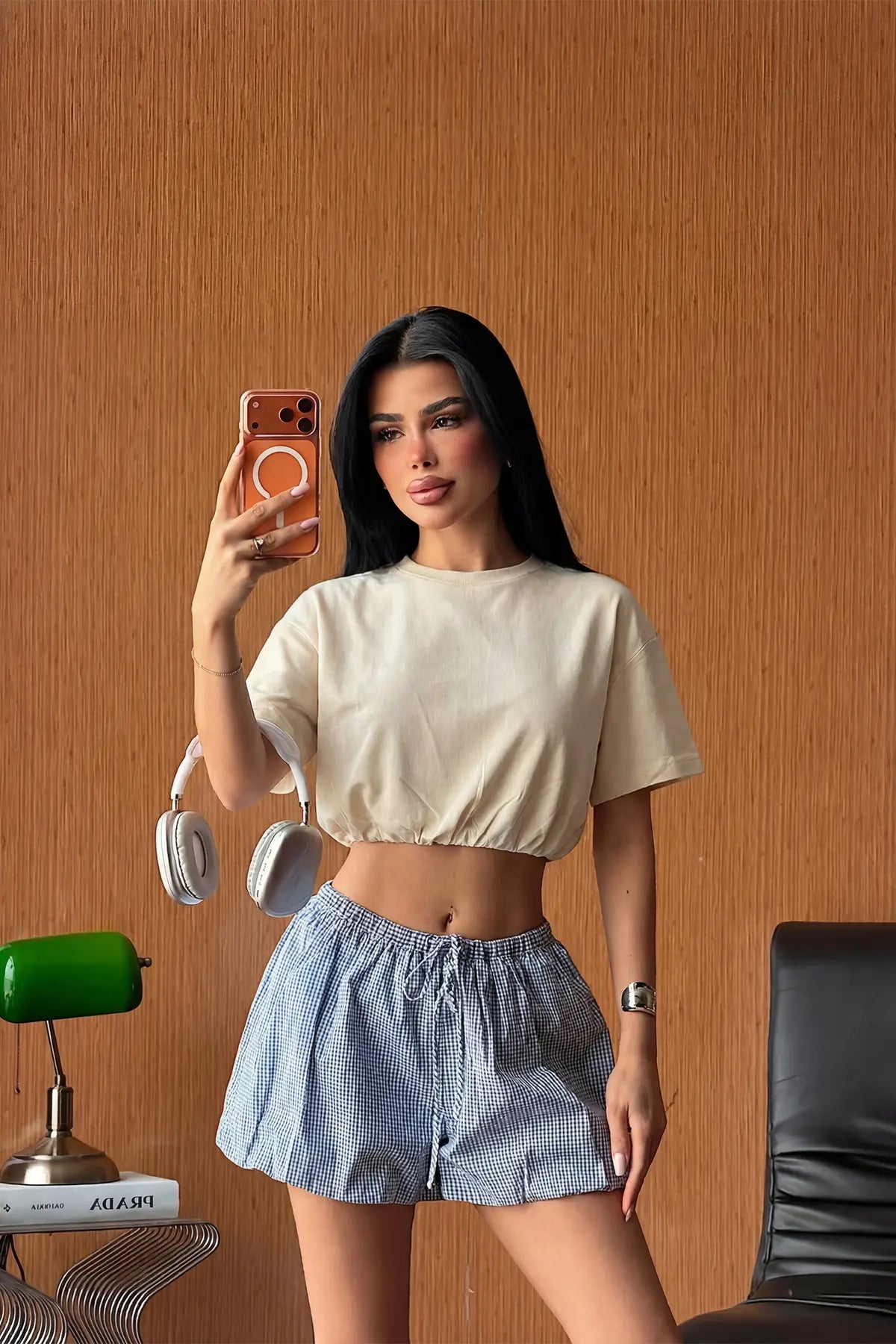 Bej Basic Crop Top