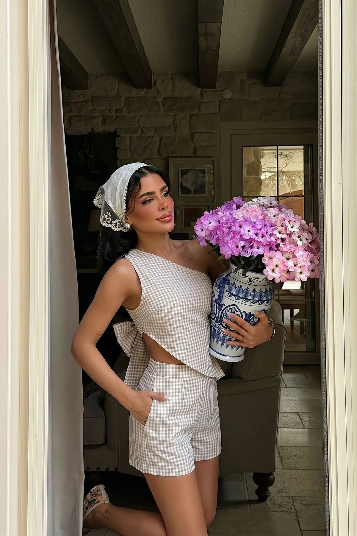 Bej Şortlu Takım