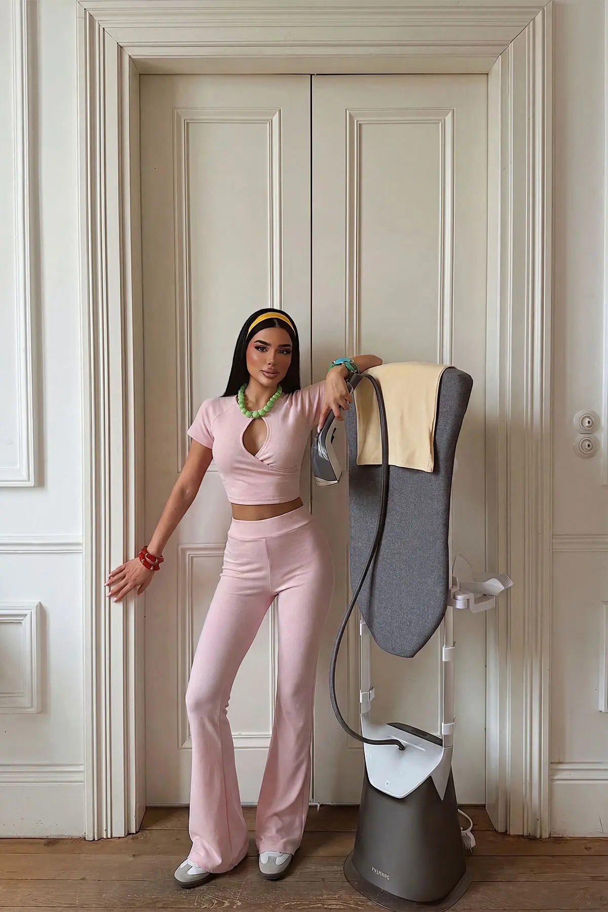 Pembe Önden Bağlamalı Takım