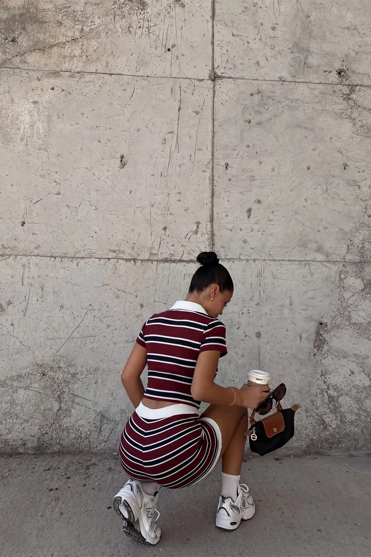 Bordo Şortlu Takım