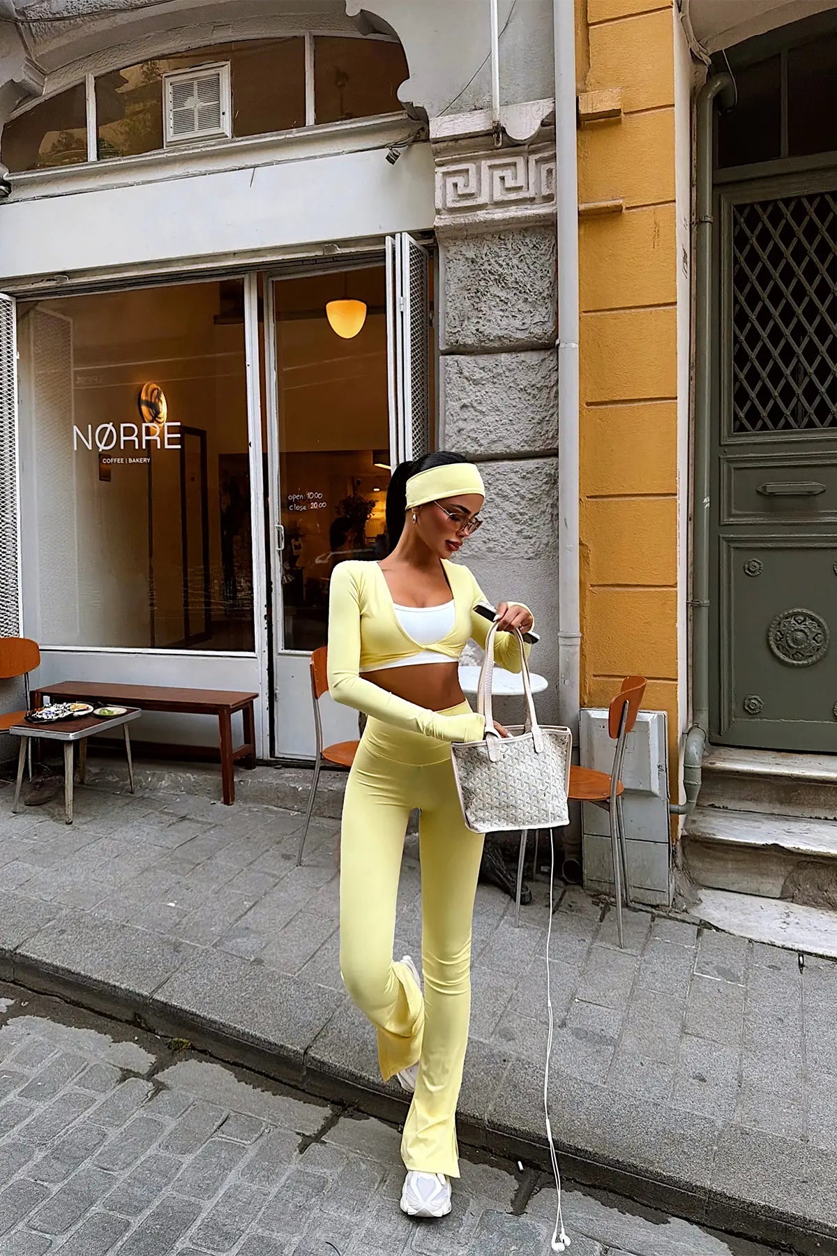 Sarı 3 lü Pantolonlu Takım