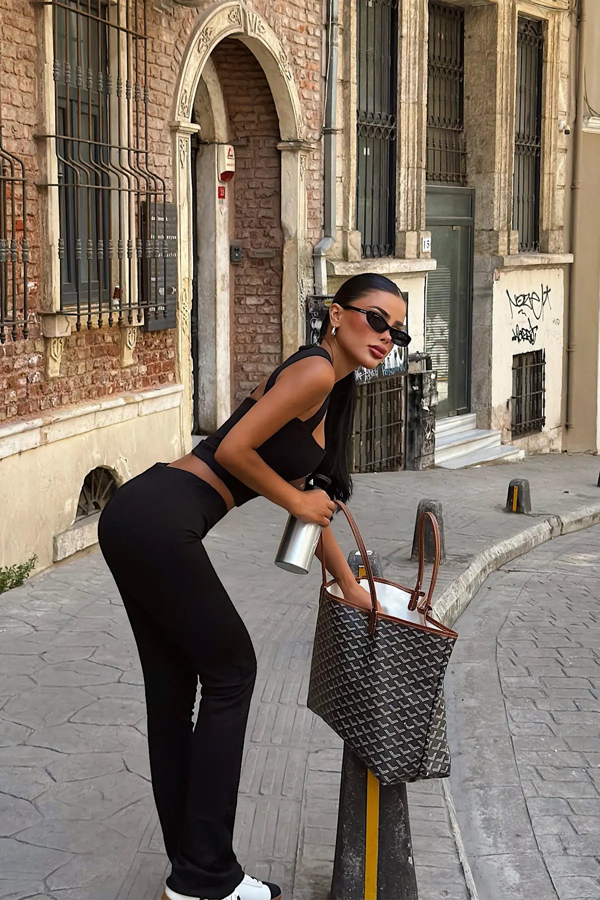 Siyah Solis 2 li Yoga Set
