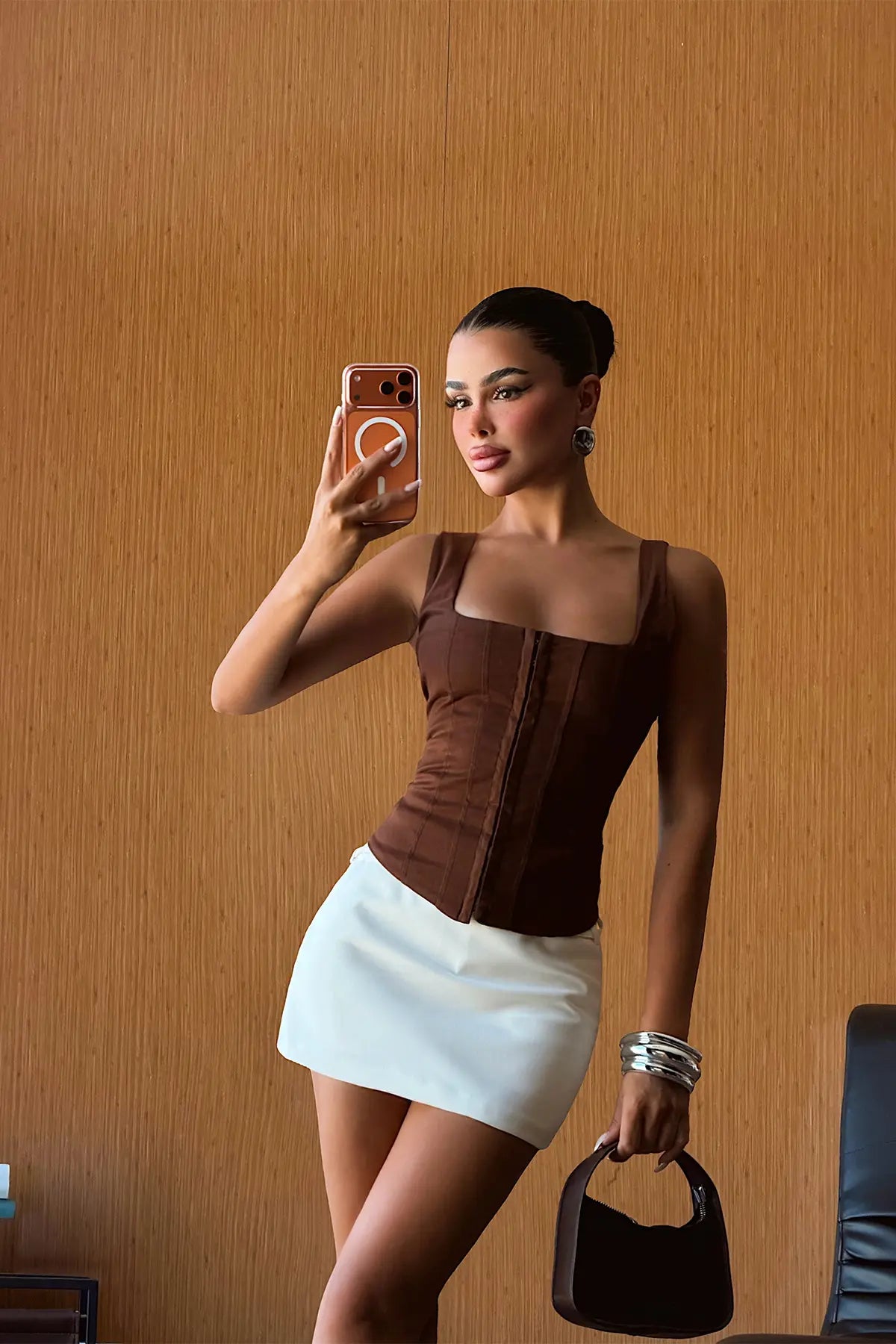 Acı Kahverengi Crop Top