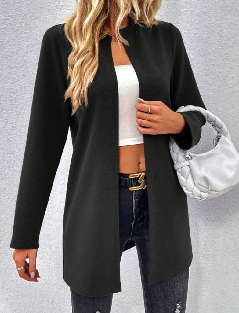 Women's Long Sleeve Open Front Long Modal Cardigan, 29284
