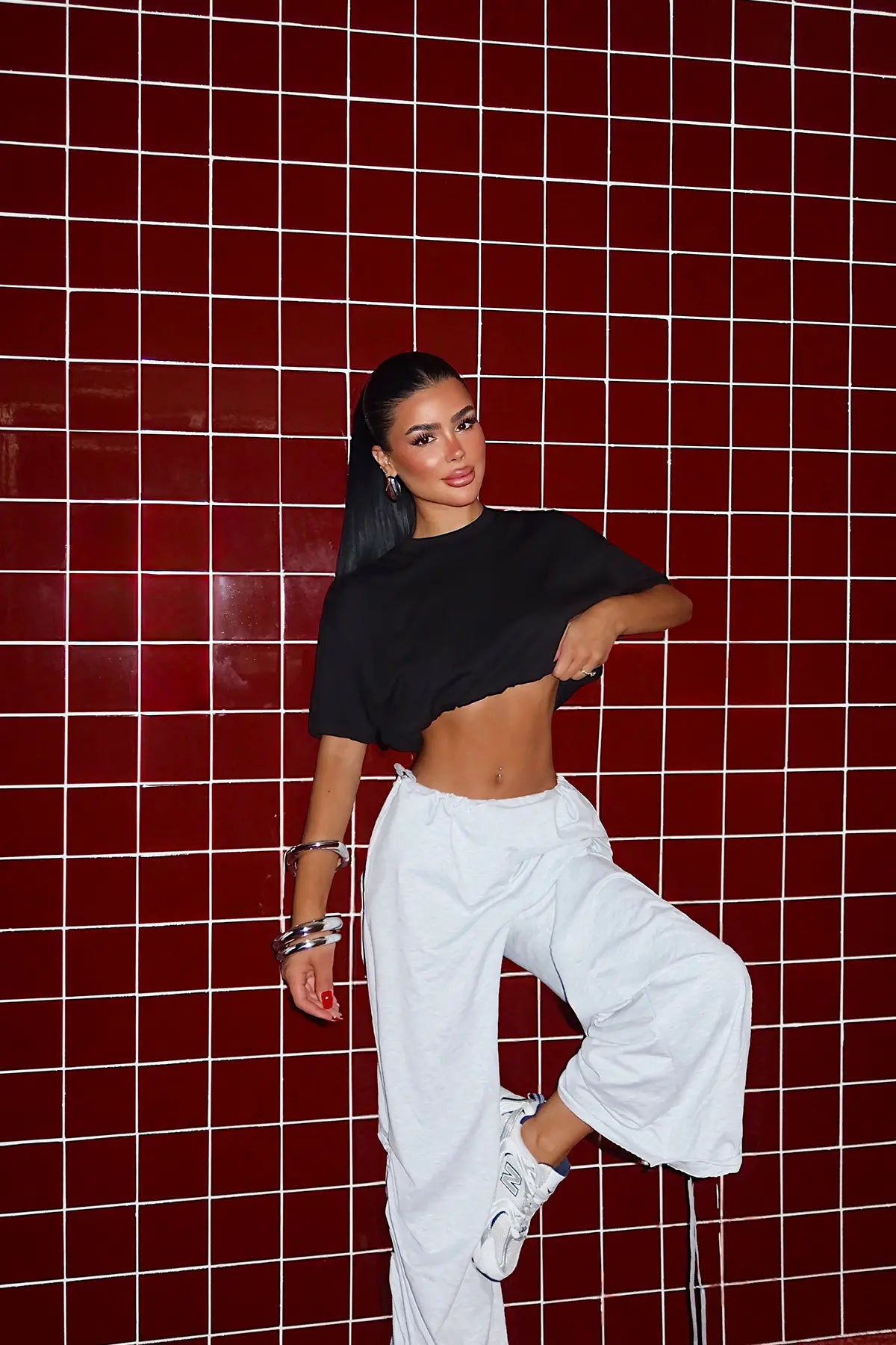 Siyah Basic Crop Top