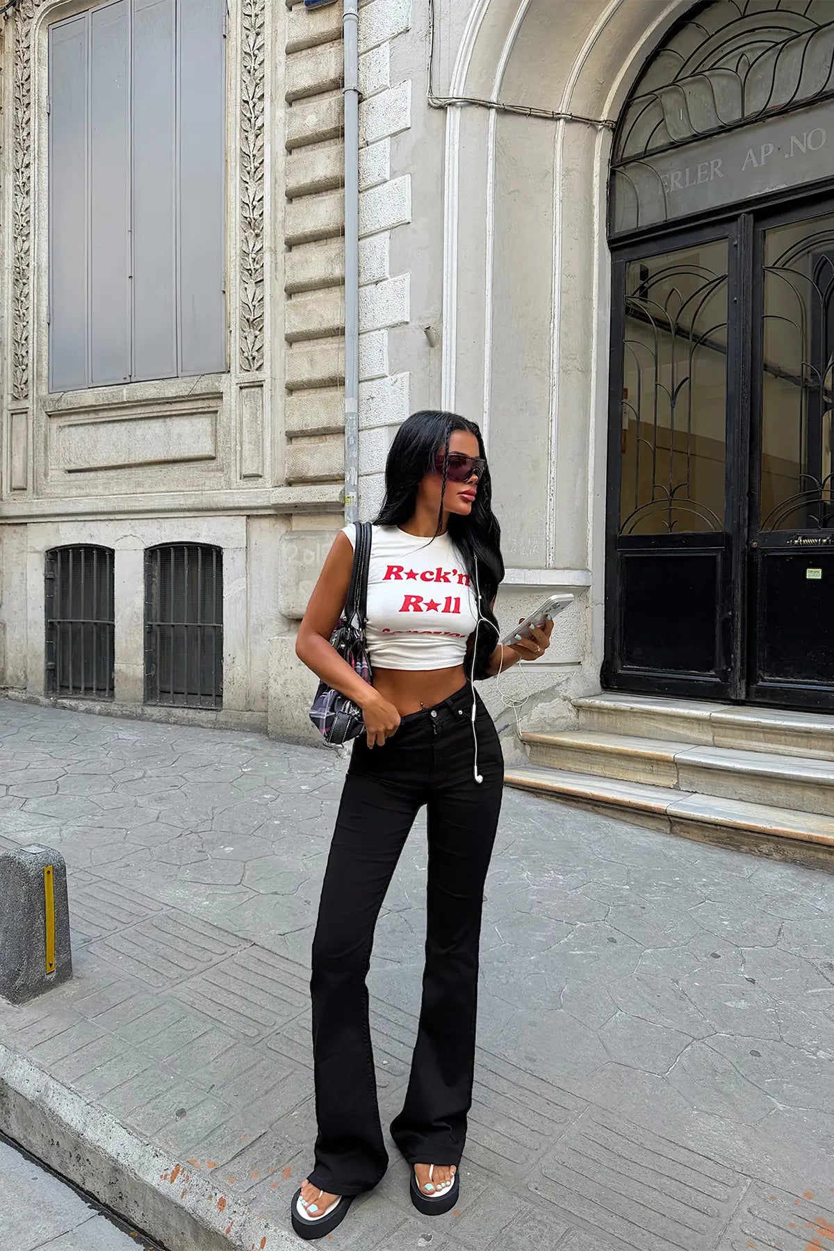 Siyah Yüksek Bel Jean