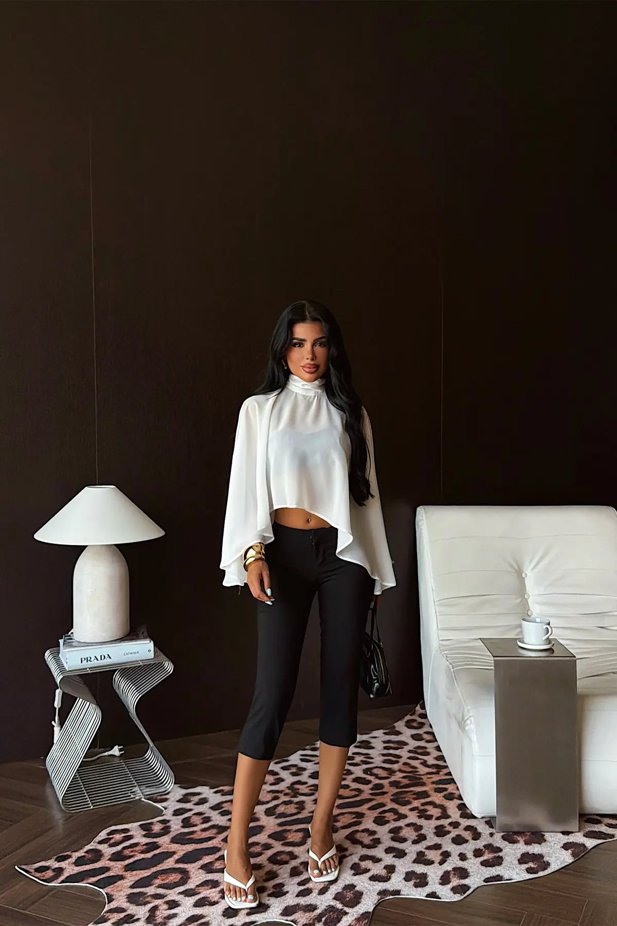Beyaz Transparan Bluz