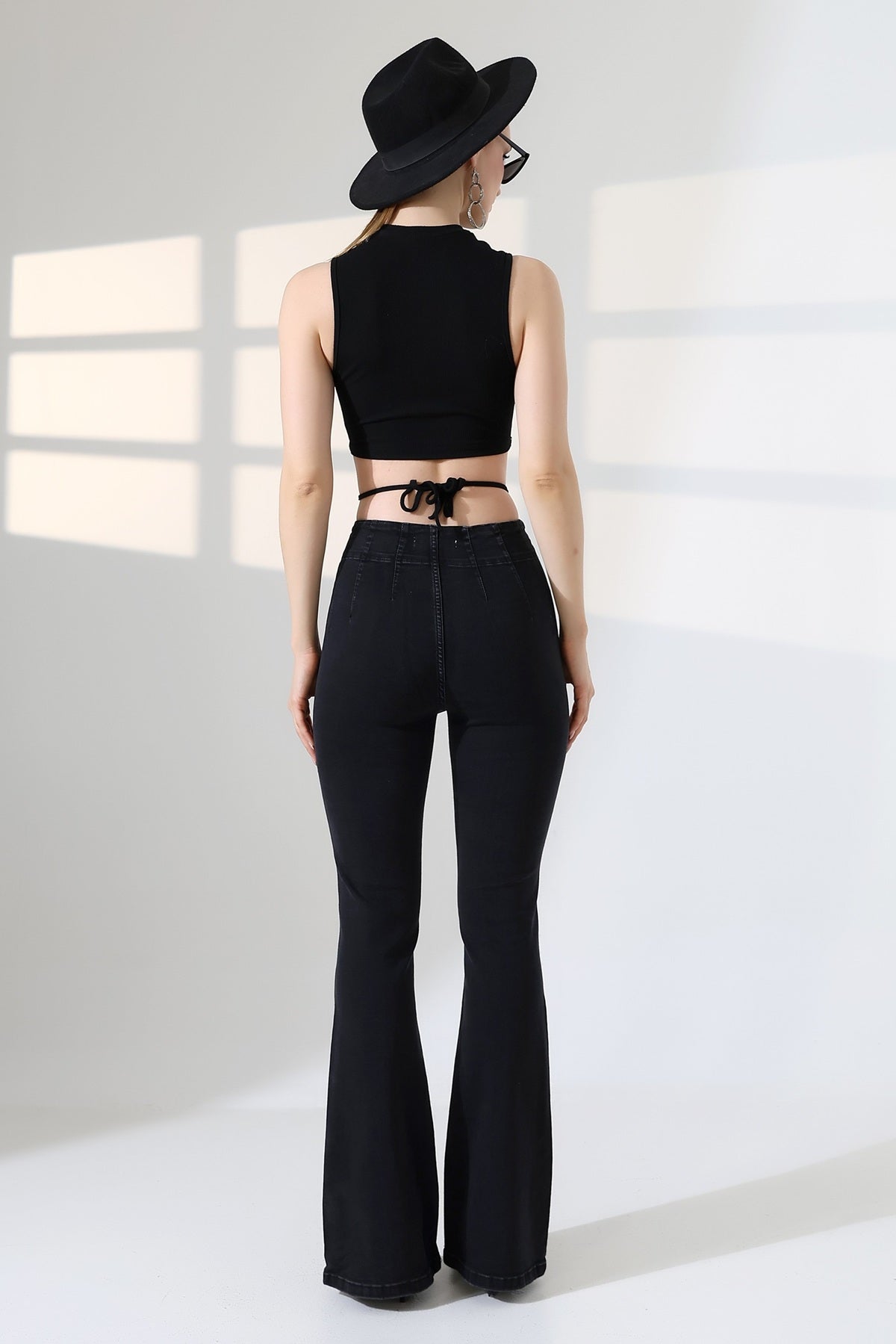 Pensli İspanyol Kot Pantolon 7021 - Düz Antrasit - (27-32) - 2