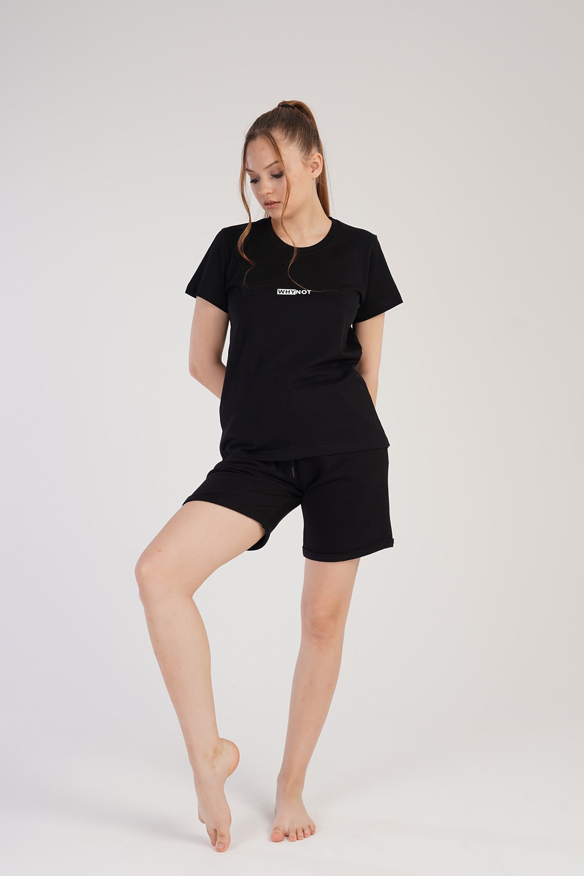 KADIN P.SUPREM/3IPLIK O YAKA KISA KOL DOUBLE PACA CEPLI SORT TAKIM