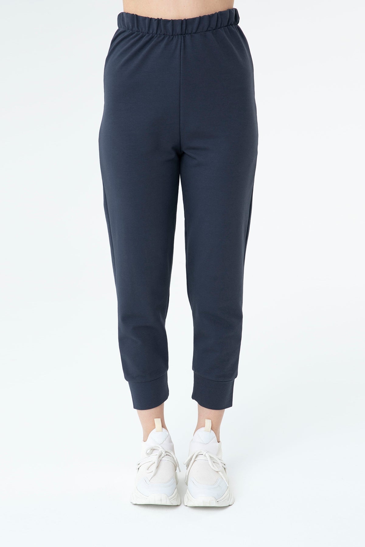 Kadın Ribana Detaylı Eşofman Altı - 30189PNT - NAVY