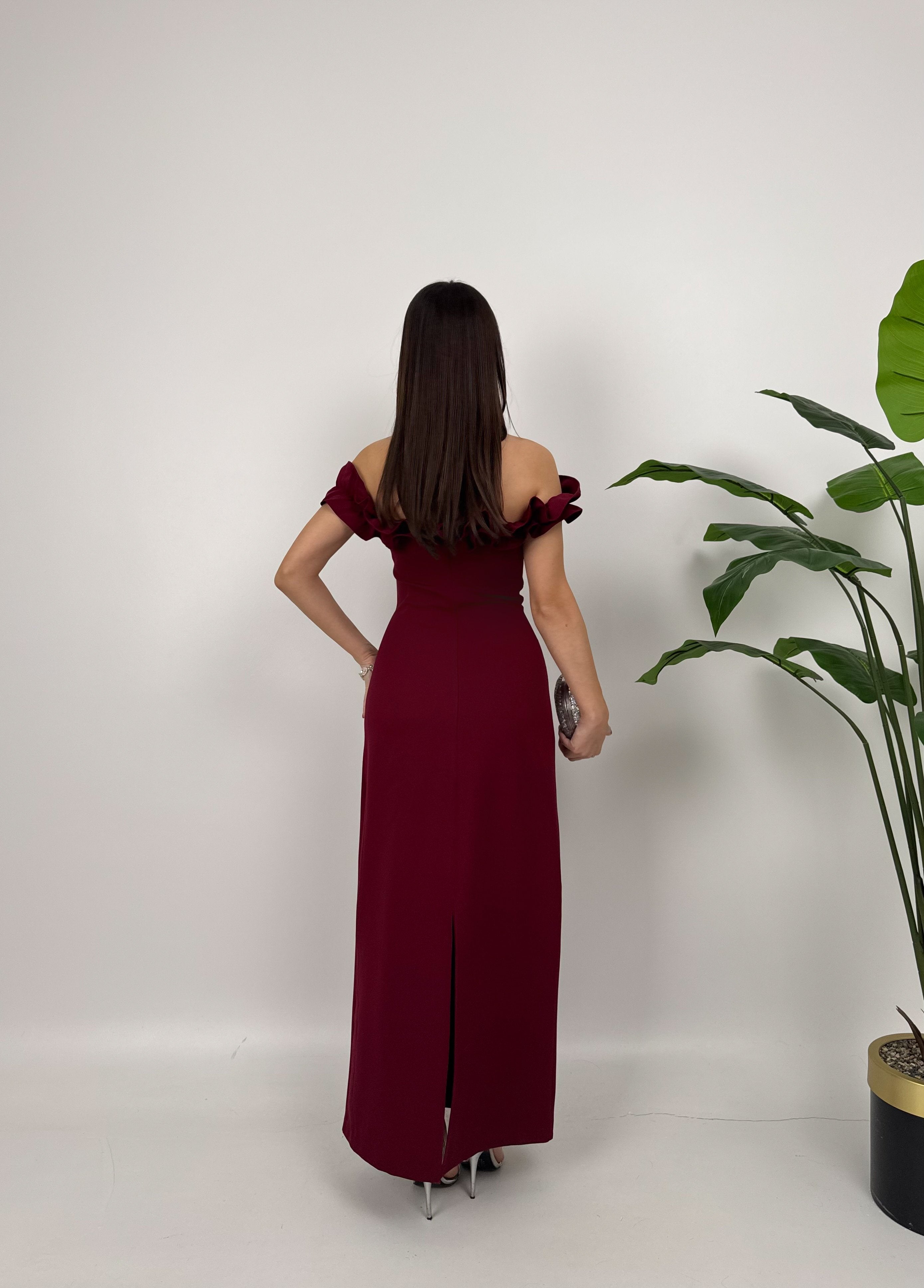 3021 GÖĞÜS BÜZGÜLÜ ELBİSE