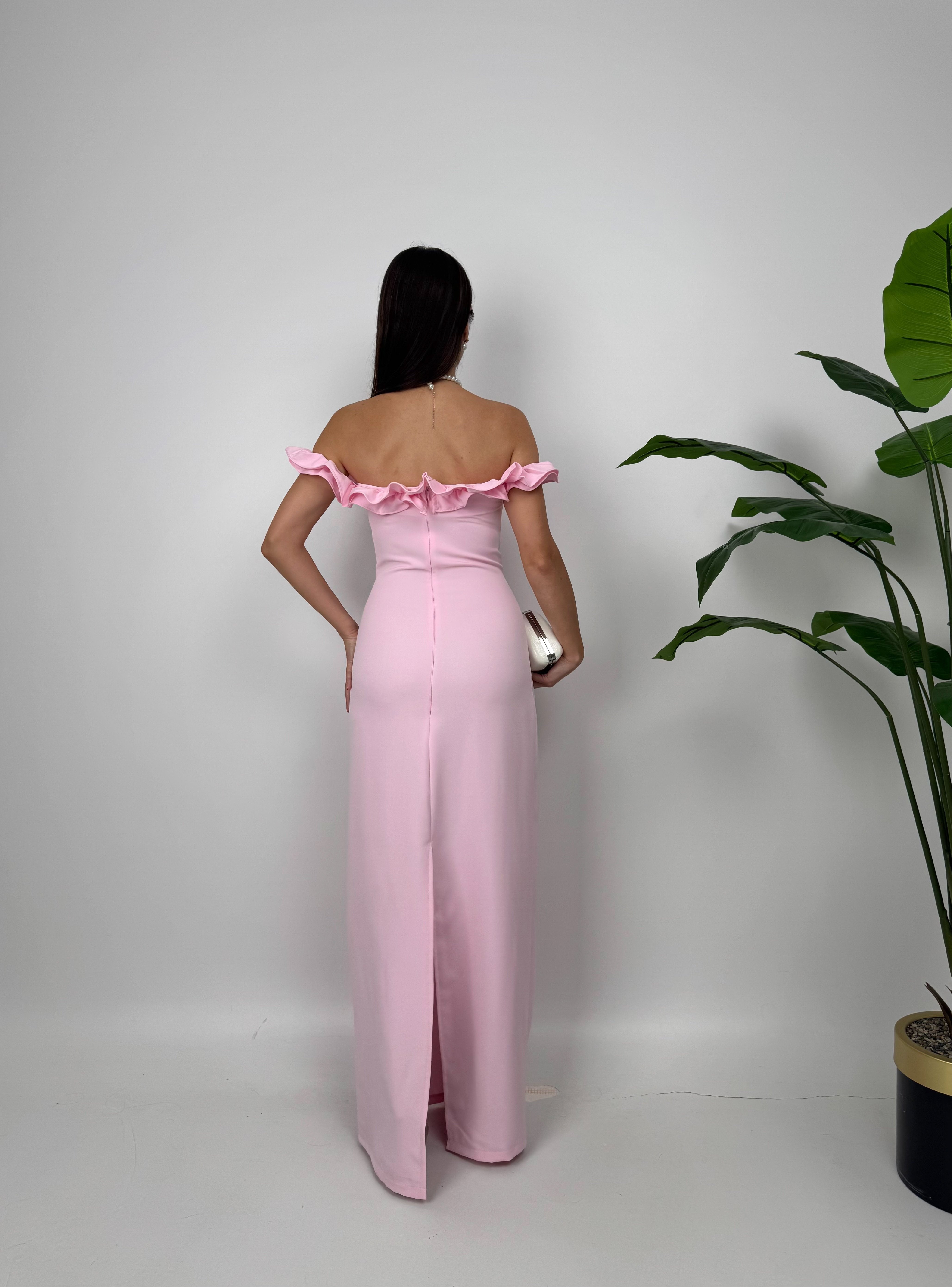 3021 GÖĞÜS BÜZGÜLÜ ELBİSE