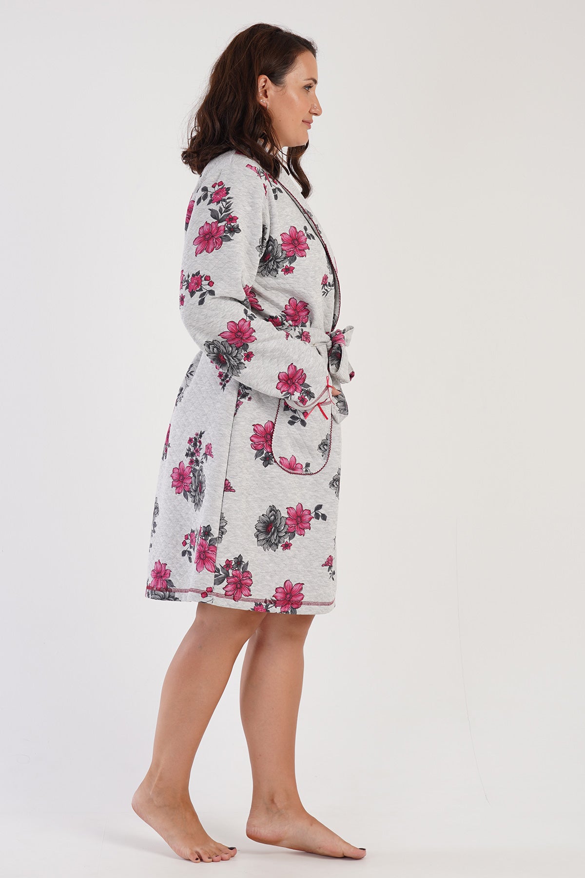 Woman Big Size Quilting Daily Dressing Gown