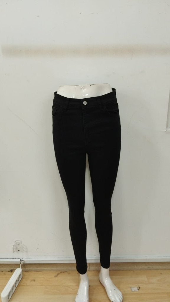 Kadın Yüksek Bel Cepli Kemersiz Kot Pantolon, 30459
