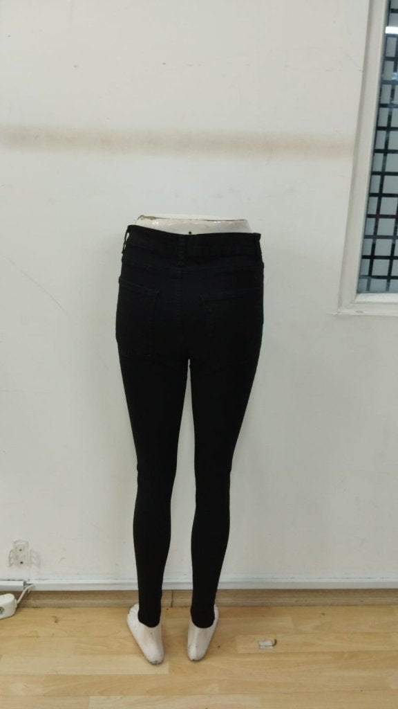 Kadın Yüksek Bel Cepli Kemersiz Kot Pantolon, 30459