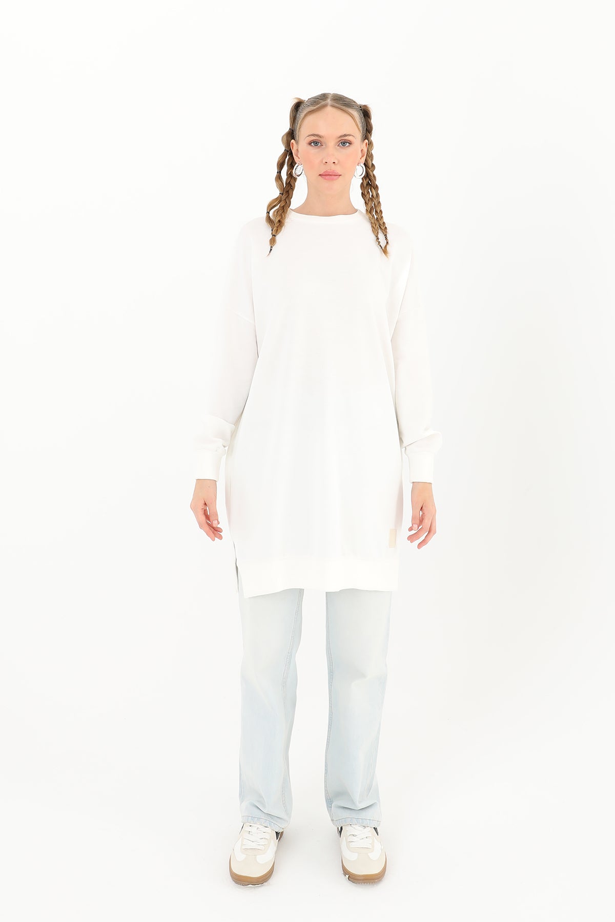 Kadın Basic Tunic - 30644TUN - ECRU