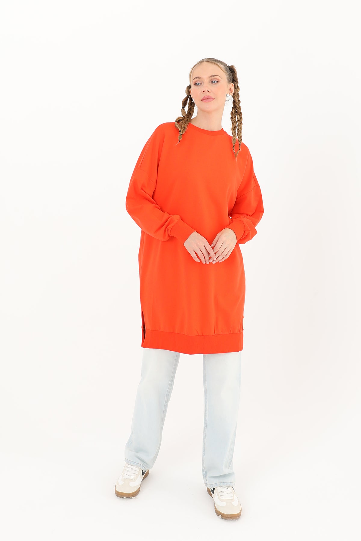 Kadın Basic Tunic - 30644TUN - LIGHT RED