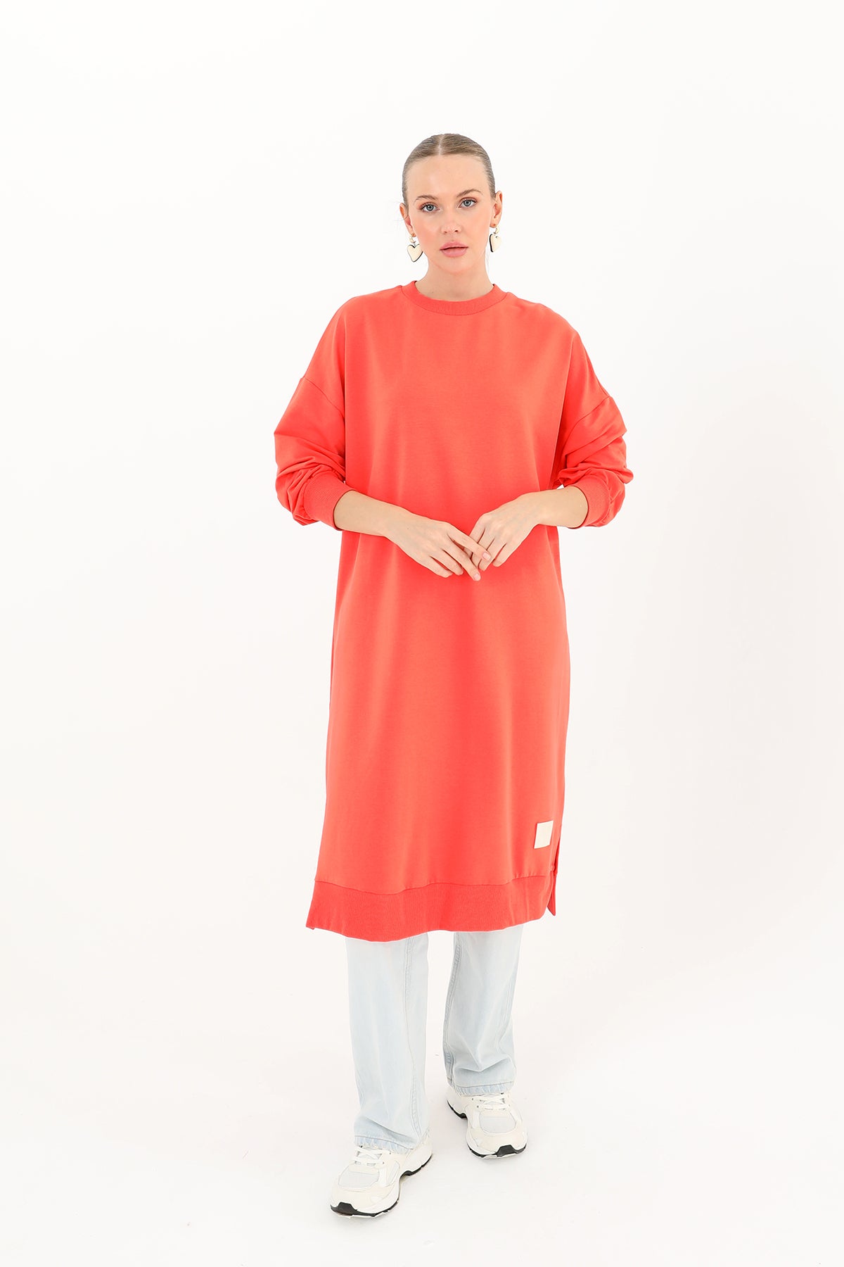 Kadın Basic Tunic - 30645TUN - CORAL