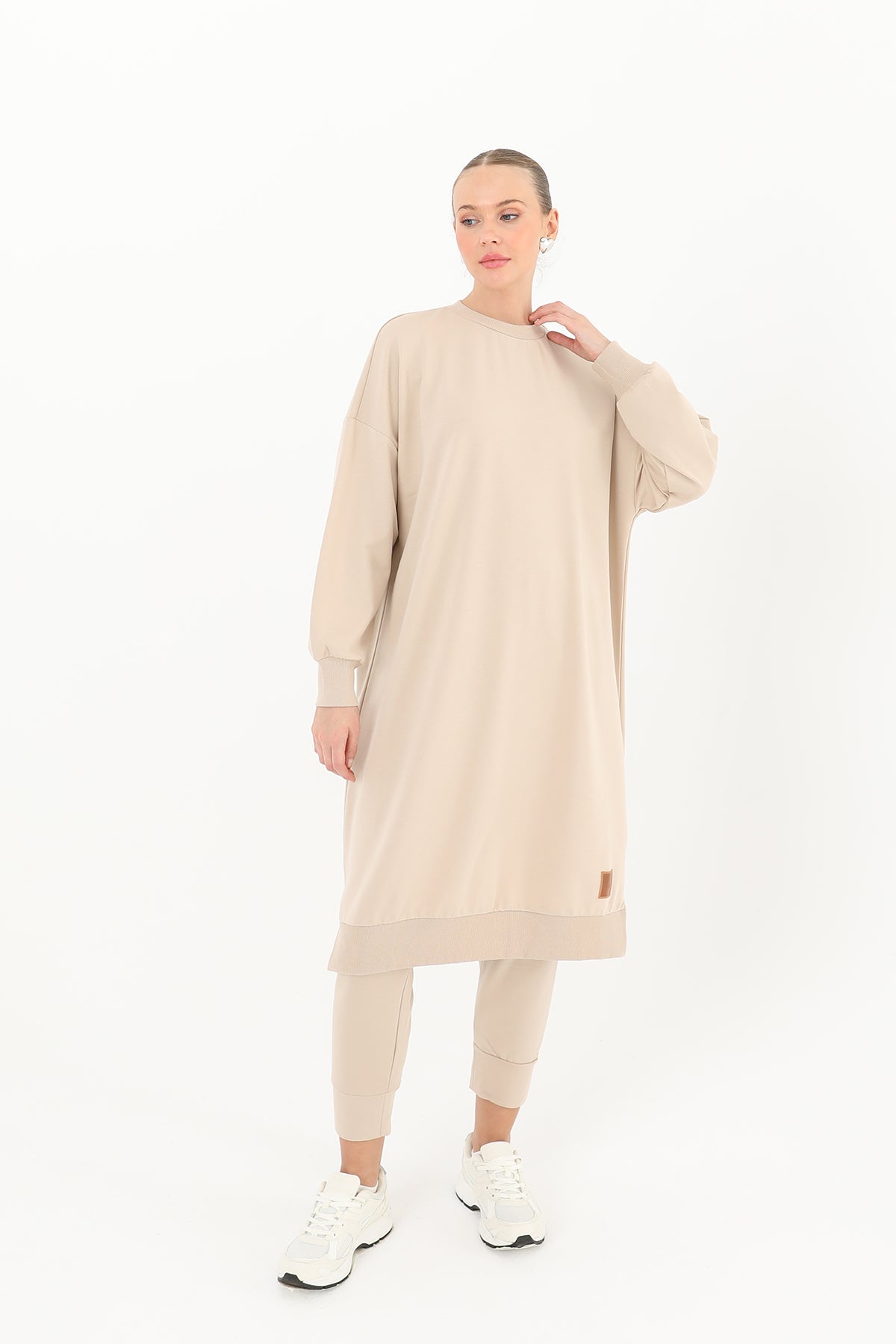 Kadın Basic Tunic - 30645TUN - DARK BEIGE