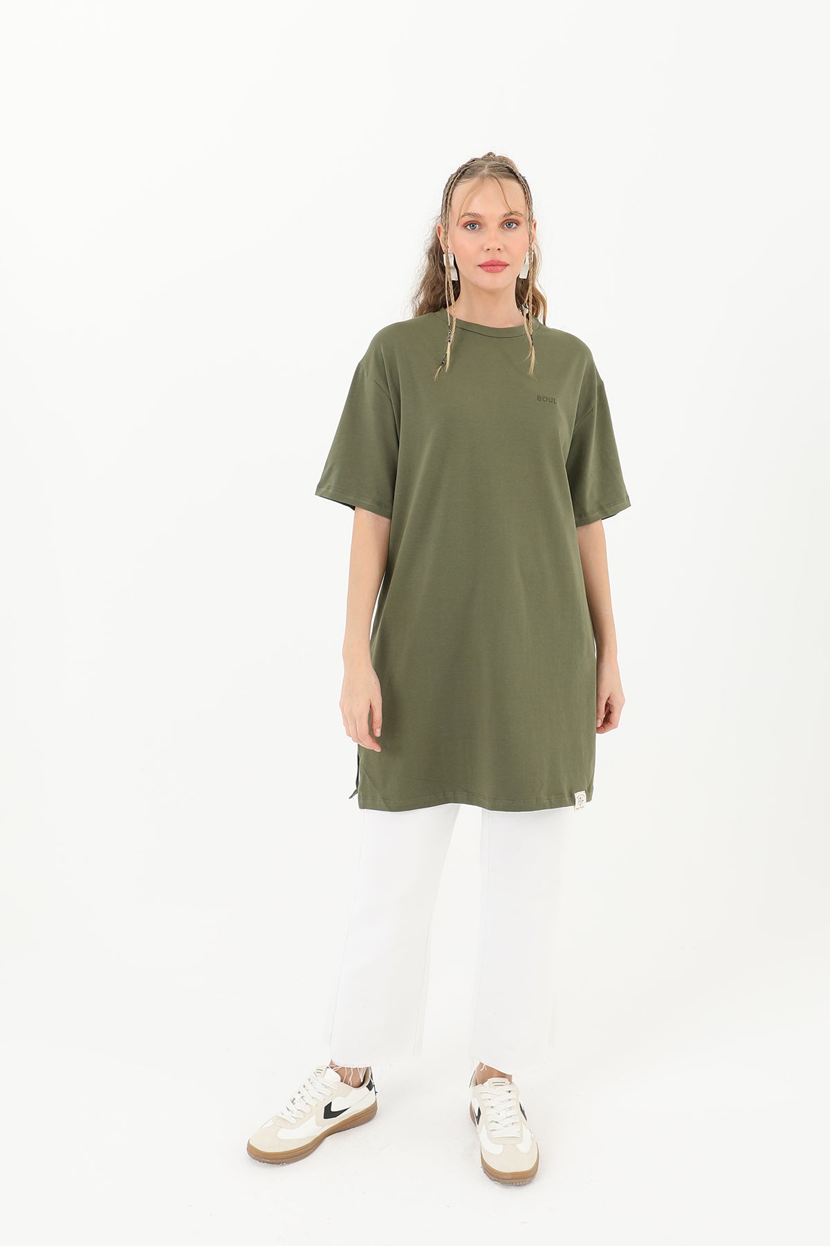 Kadın Basic T-shirt - 30727TSH - KHAKI