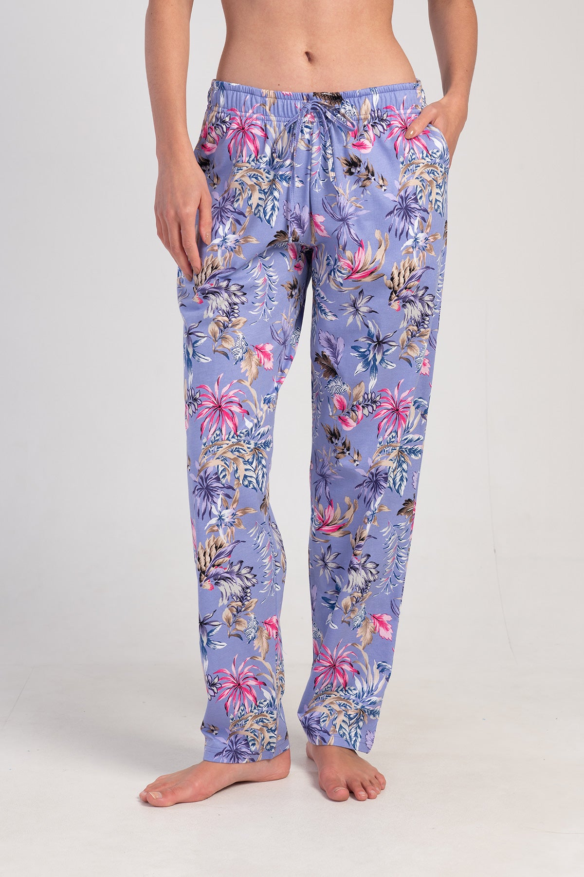 KADIN P.SUPREM XXL CEPLI TEK ALT PIJAMA - BLEACHEDDENIM