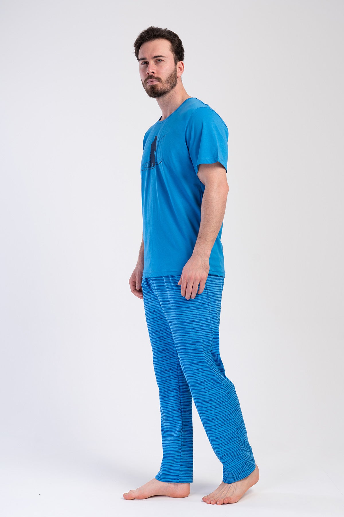 CEPLI ERKEK P.SUPREM O YAKA KISA KOL PIJAMA TAKIM