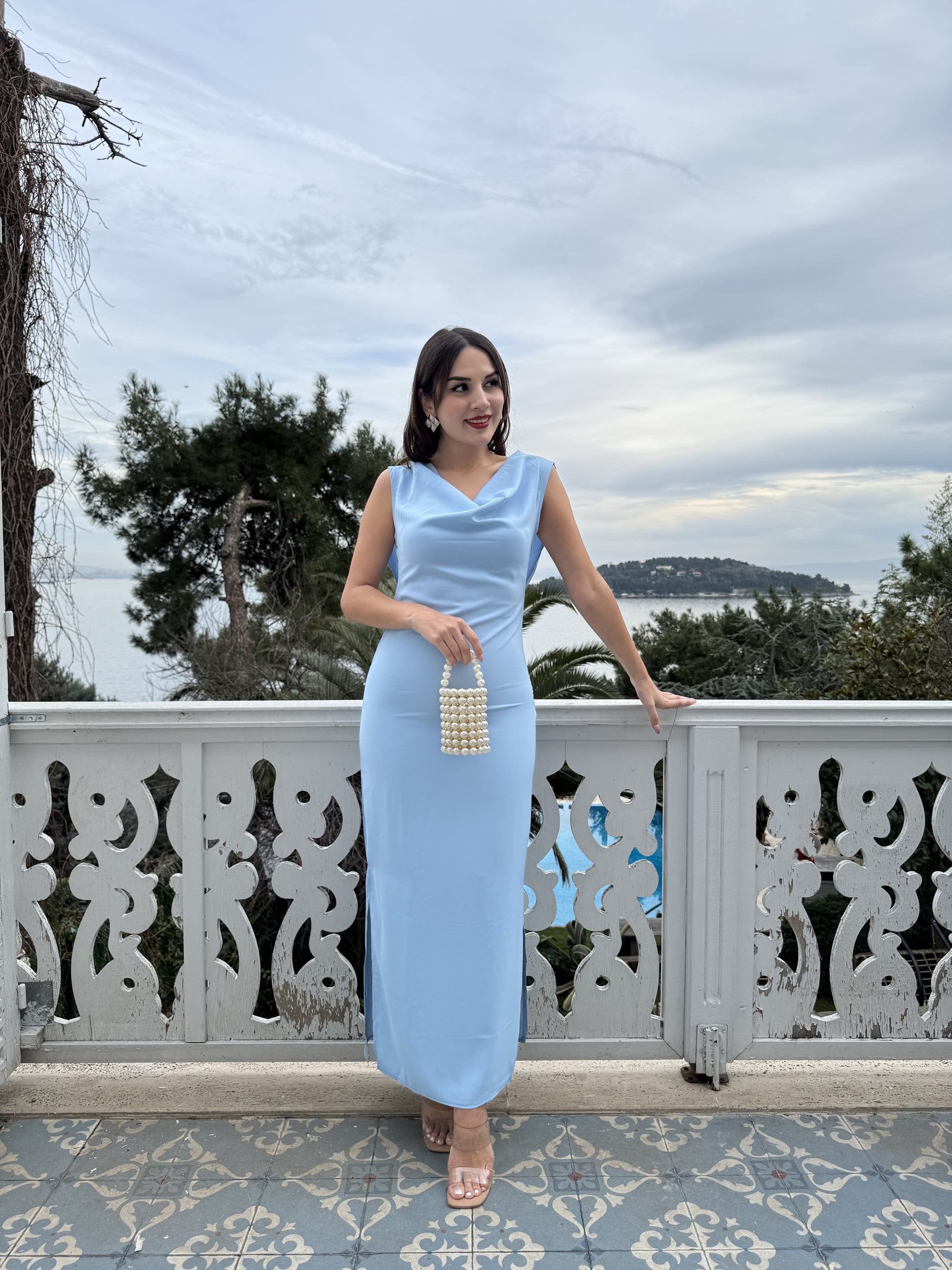 3113 DROPPED SHOULDER DRESS