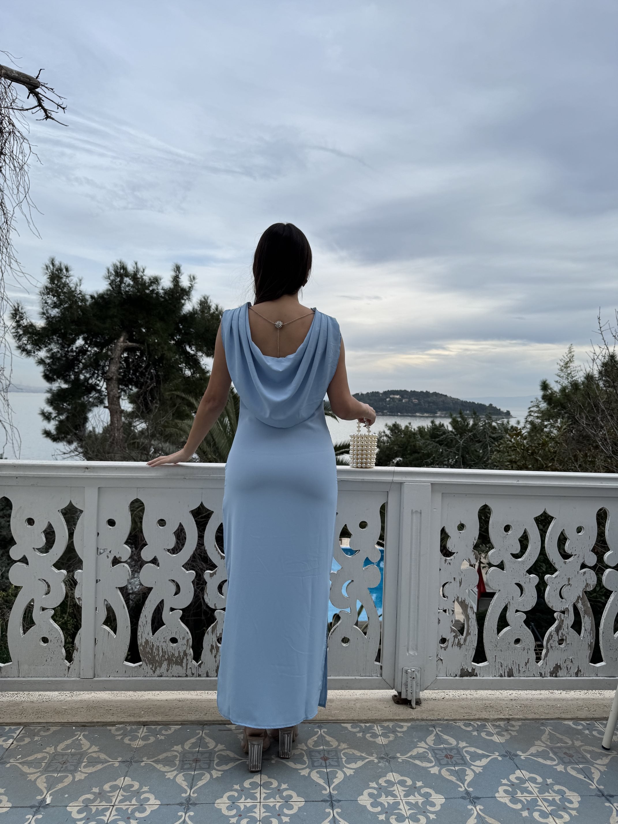 3113 DROPPED SHOULDER DRESS