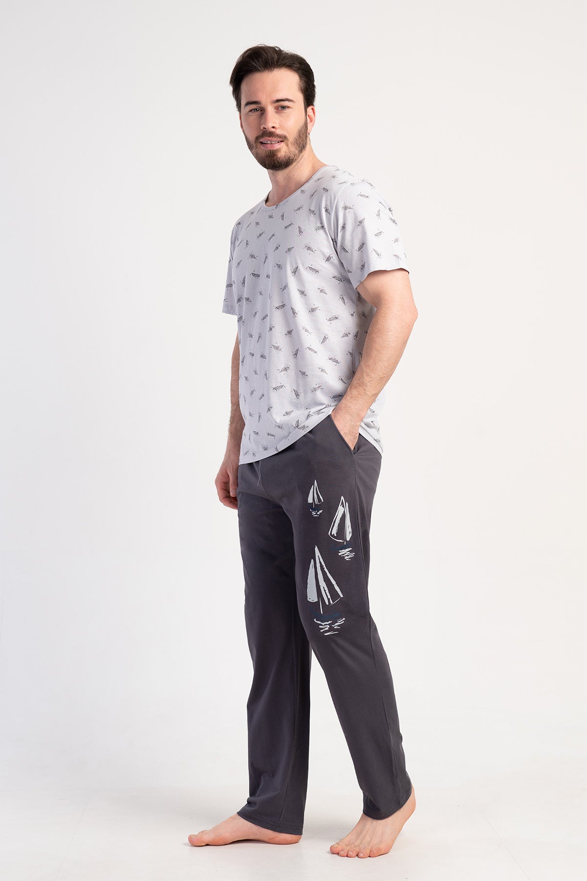 CEPLI ERKEK P.SUPREM BATTAL XXL O YAKA KISA KOL PIJAMA TAKIM