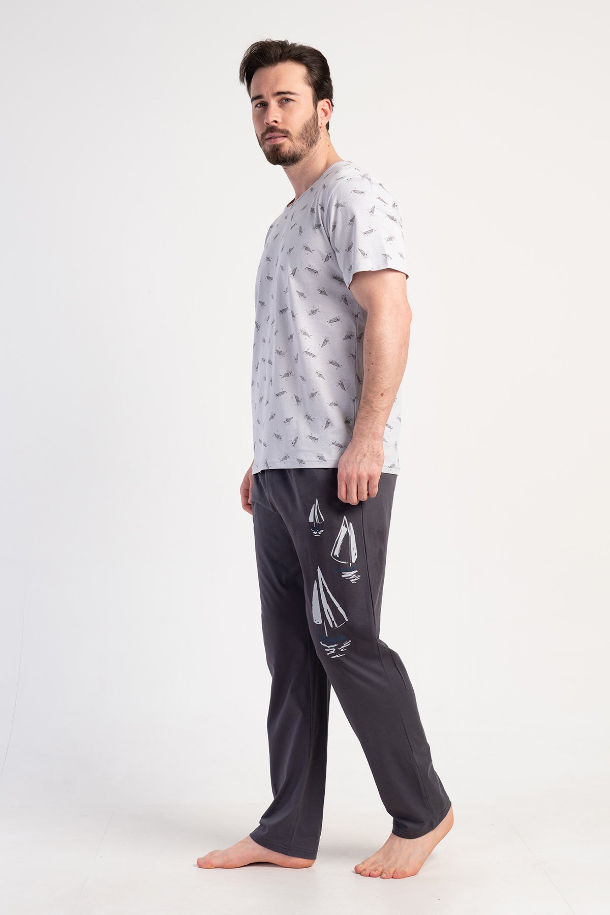 CEPLI ERKEK P.SUPREM BATTAL XXL O YAKA KISA KOL PIJAMA TAKIM