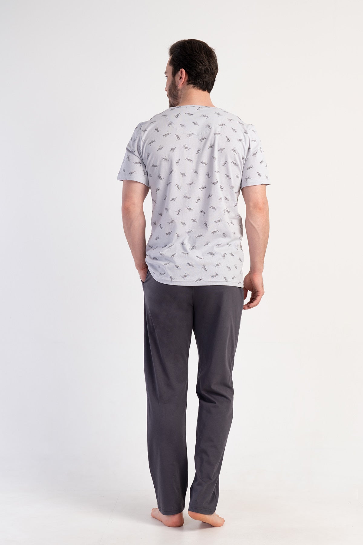 CEPLI ERKEK P.SUPREM BATTAL XXL O YAKA KISA KOL PIJAMA TAKIM