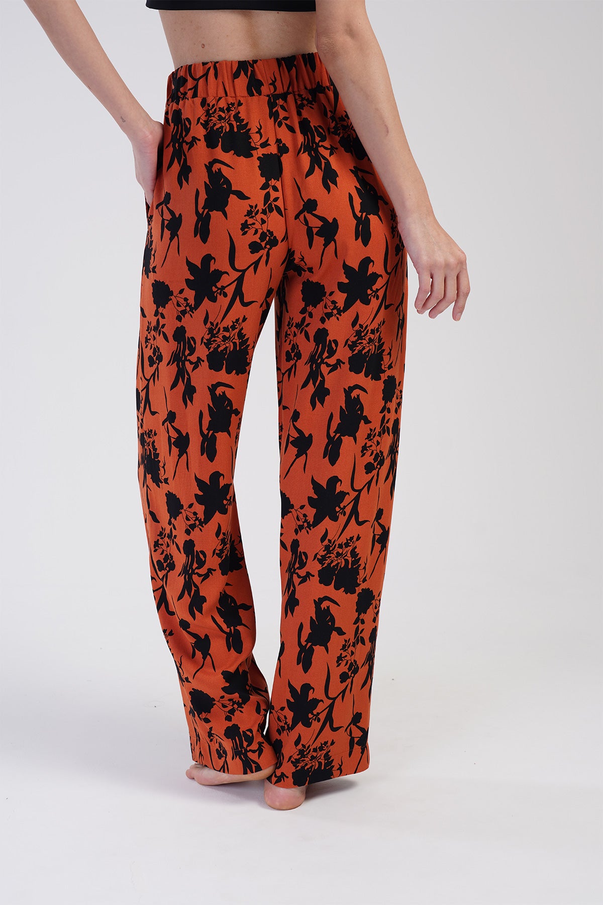 KADIN BELMANDO XXL CEPLI TEK ALT PIJAMA - TURUNCU