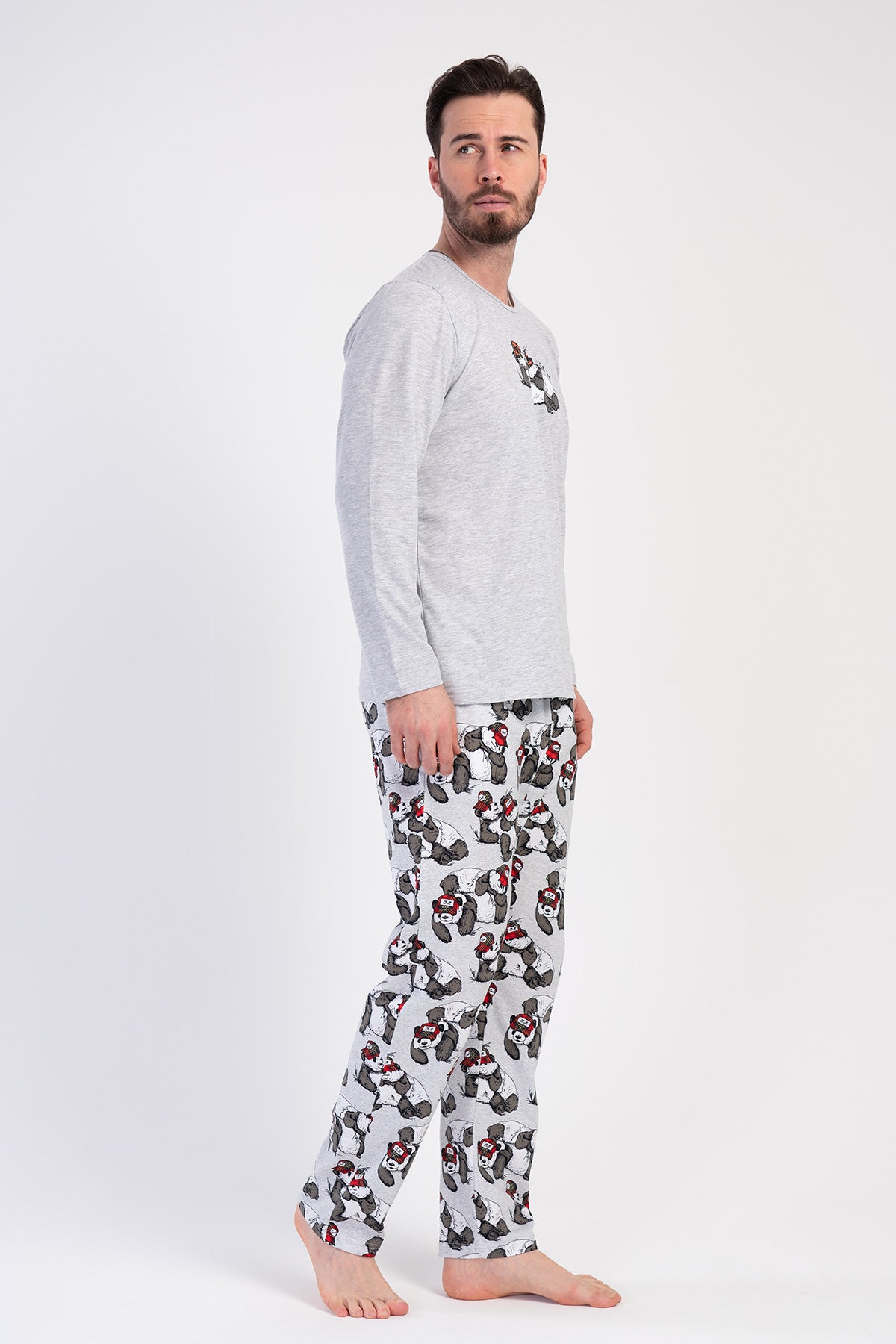 CEPLI ERKEK P.SUPREM O YAKA UZUN KOL PIJAMA TAKIM