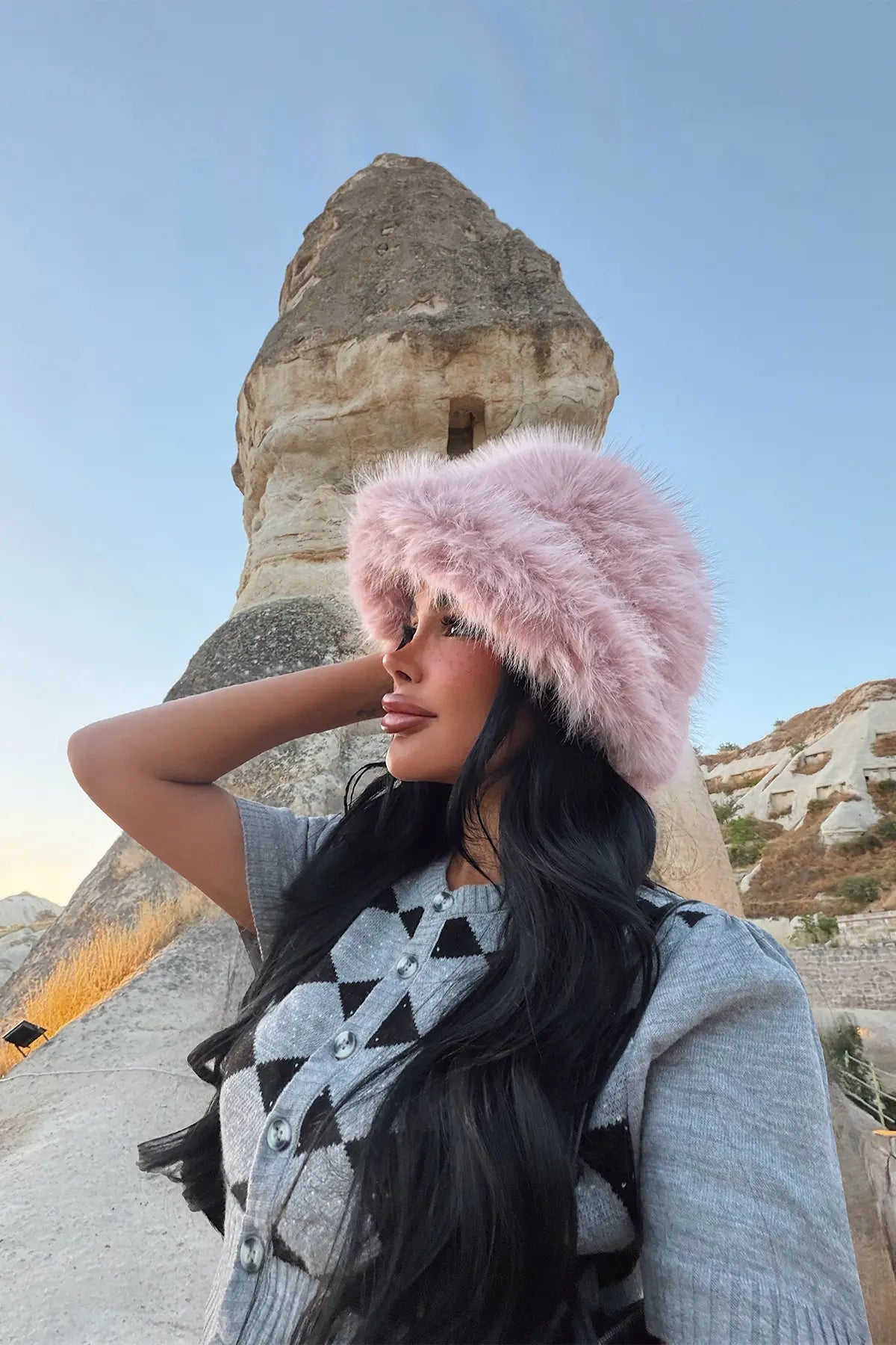 Pembe Peluş Şapka