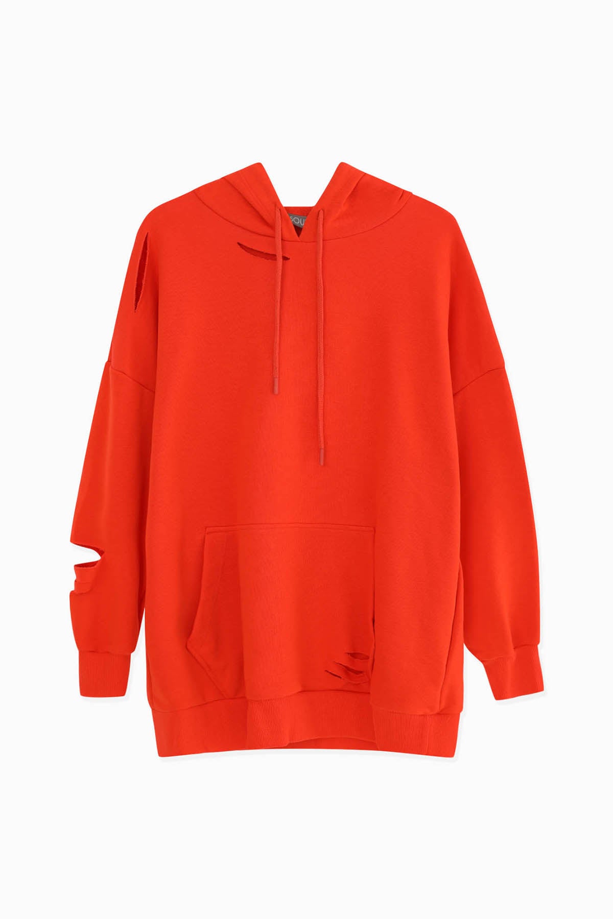 Kadın Kapüşonlu Sweatshirt - 31467SWT - ORANGE