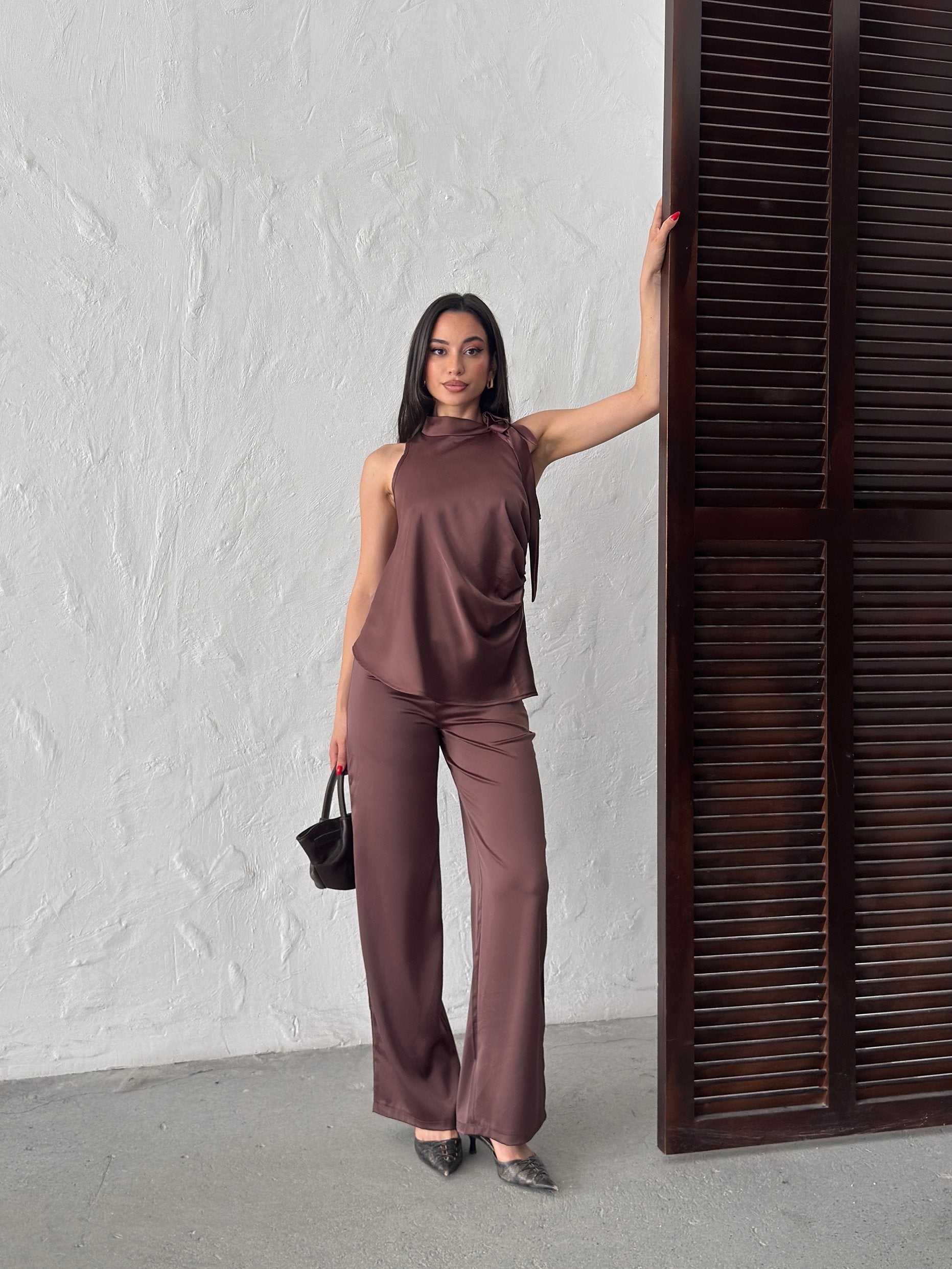 3149 PUNATİYELİ BLUZ SATEN
