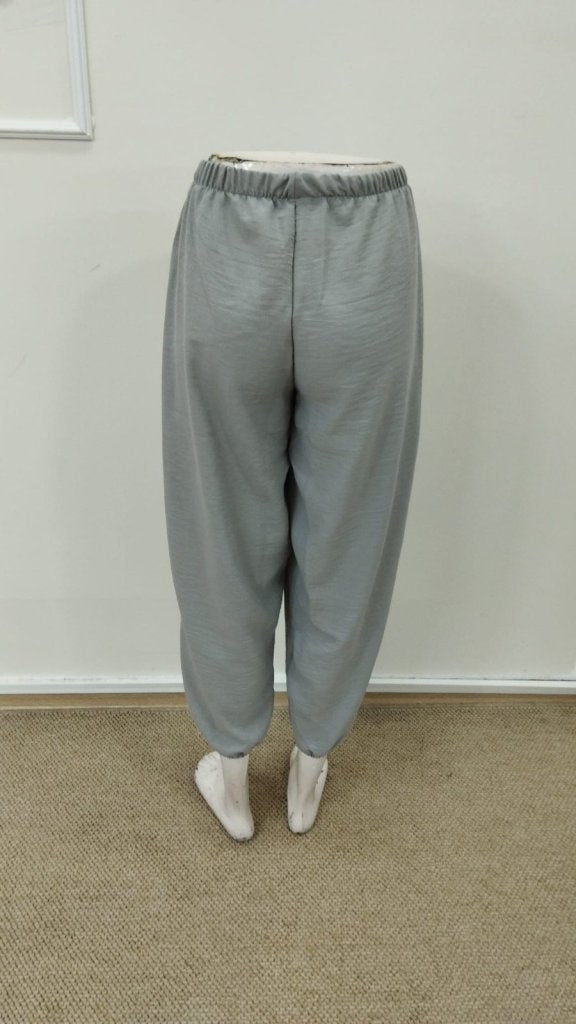 Kadın Beli Lastikli Bağcıklı Düğme Detaylı Pantolon , 34633