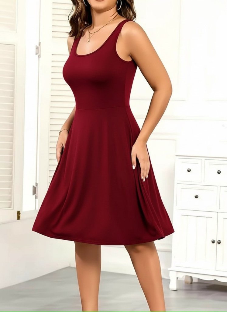 Kadın Askılı Yuvarlak Yaka şortlu Mini Dalgıç Elbise, 31826