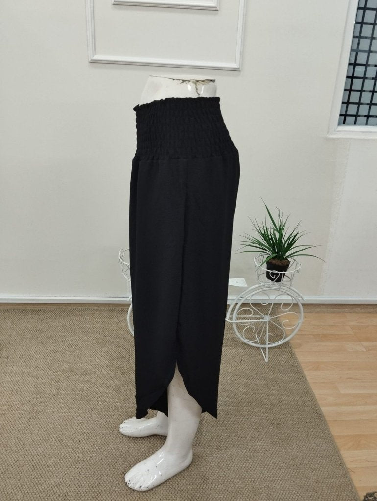 Women's High Waist Side Slit Aerobin Trousers, 32259