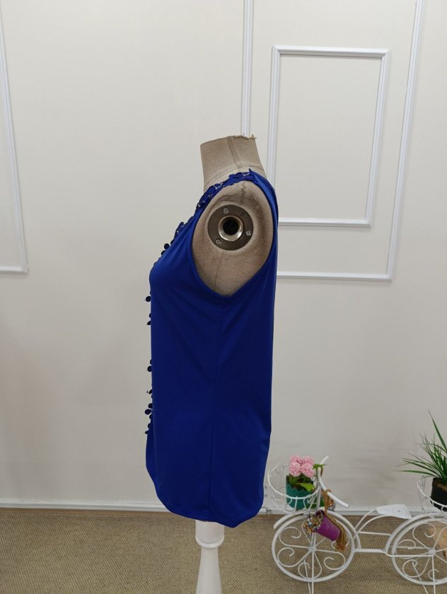 Kadın Askılı V Yakalı çiçek Dantel Detaylı Sandy Bluz , 32392