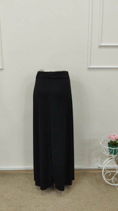 Women's High Waisted Side Slit Long Sandy Skirt, 33007