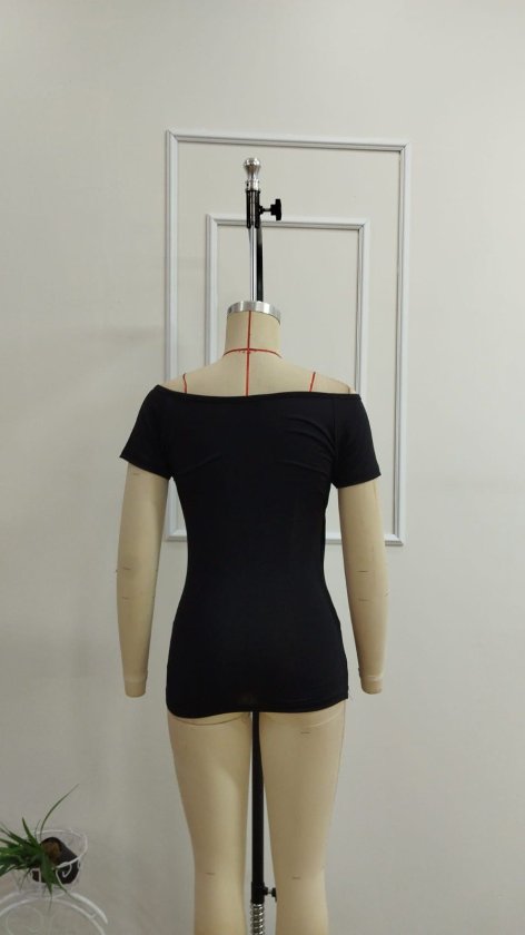 Women's Short Sleeve Wrap Neck Sandy Blouse, 33977