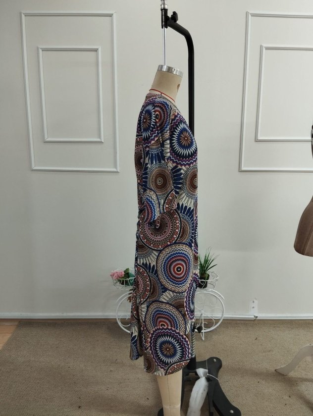 Kadın Kısa Kollu önü Açık Belden Kuşaklı Uzun Kimono, 35445