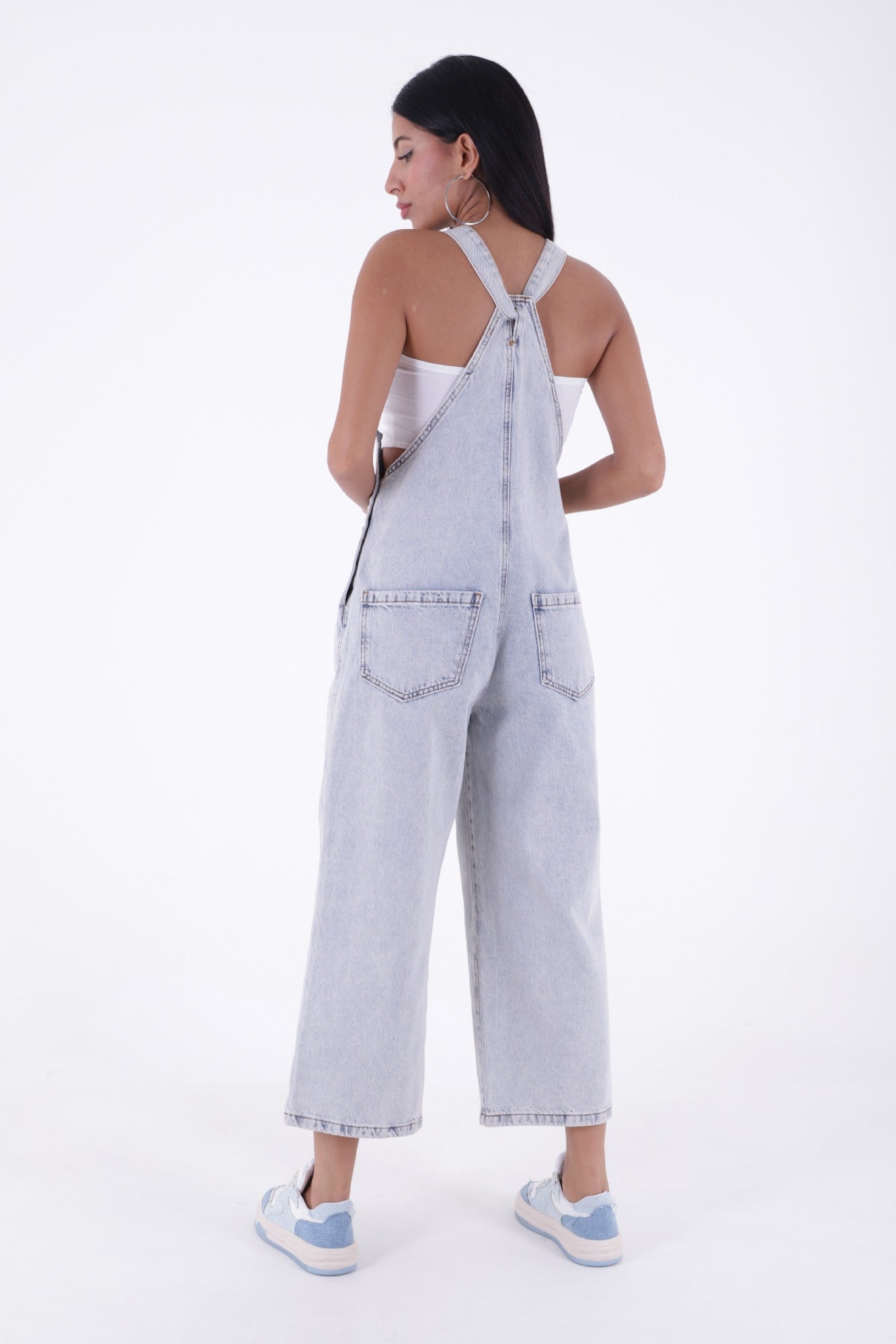Bahçıvan Kot Salopet - Kar Yıkama Açık Mavi - (S-XL) - 3